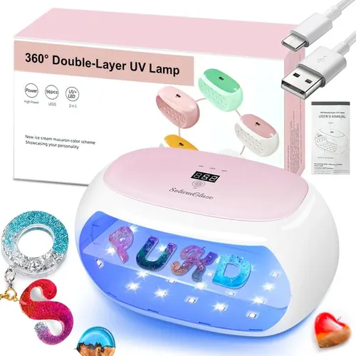 Lámpara Uv 56 Led Para Resina Con Temporizador Ajustable