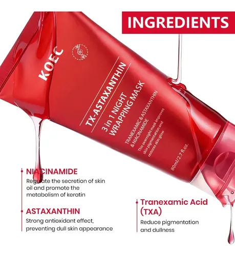 Mascarilla Facial Nocturna Koec Tx-astaxanthin 3 En 1 80ml Todo Tipo De Piel