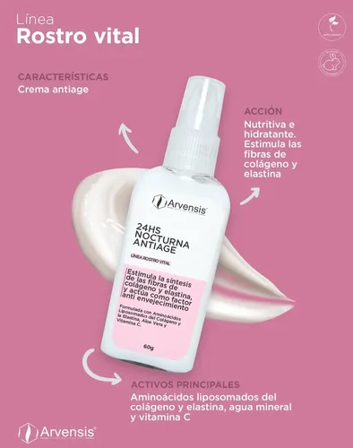 Crema Nutritiva Arrugas Vitamina C Colageno Elastina Noche