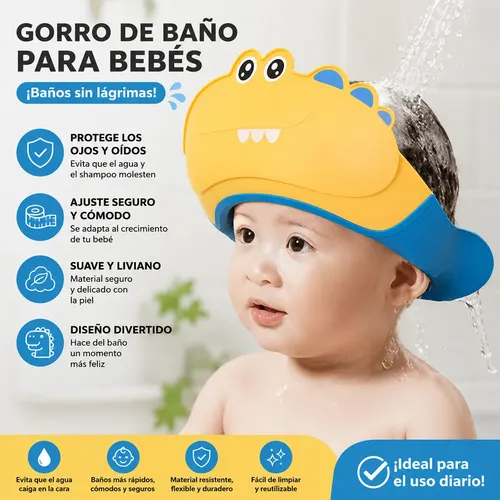 Gorro De Ducha Protege Ojos Niños Y Bebes Vicera De Baño