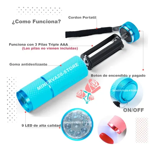 Linterna Mini Uv/led P/uñas Gelificadas Lampara Portable