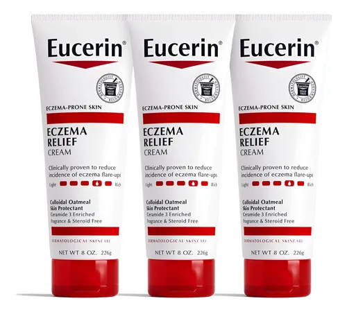 Crema Eucerin Alivio Eczema 3 Tubos 226.8 G Hidratante