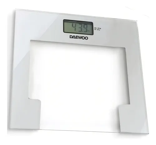 Balanza Personal Digital 180kg Graduación Daewoo Base Vidrio Color Blanco