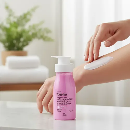 Crema Natura Todo Dia Para El Cuerpo 400 Ml Avellana Y Casis