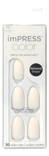 Uñas Kiss Impress Original Instantáneas Color Medium Coffin