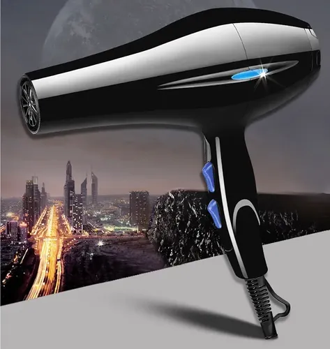 Secador De Pelo Black Rice 8020, Kit Con 7 Piezas