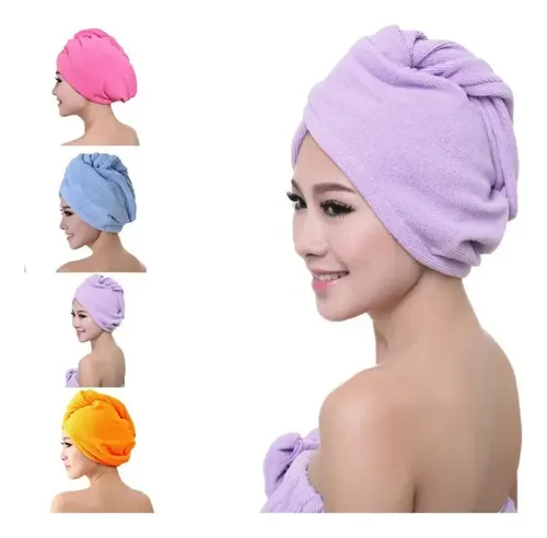 Bn 4 Toallas De Microfibra Para Secar El Cabello Gorro De A