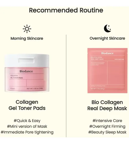 Biodance Pads Tónico Gel Colágeno Reafirmante Coreano 60un