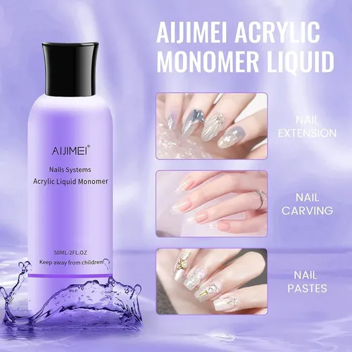 Monómero Líquido Acrílico Aijimei 2x58ml Para Uñas