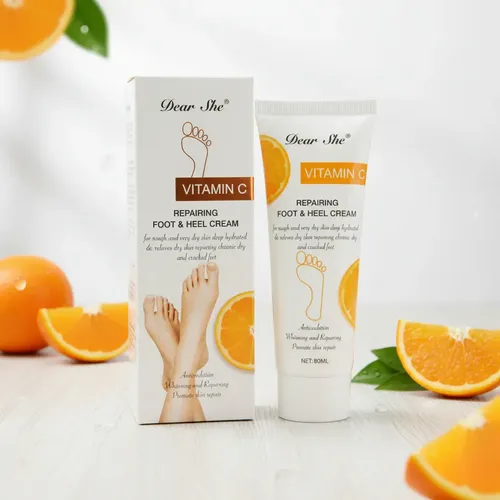 Crema Hidratante Reparadora Pies Talón Vitamina C 80ml Fragancia Naranja