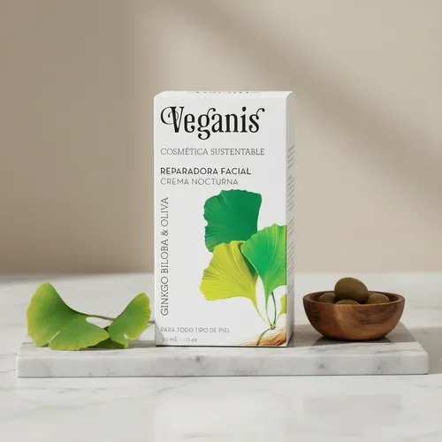Kit 2 U Crema Nocturna Super Reparadora Veganis Ginkgo 30 Ml