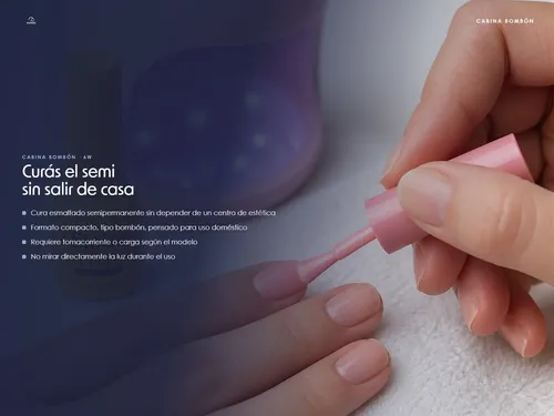 Kit Manicuria Uñas Cabina Bombon 6w Esmaltes Pinceles Strass