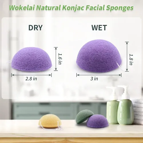 Conjunto De 6 Esponjas De Konjac Para Rostro Y Cuerpo