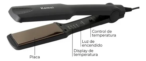 Planchita de pelo Kemei KM-329 negra