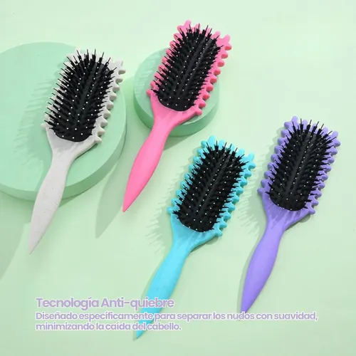 De 1pz Cepillo Definir Rizos Peine Cabello Rizado Peinado