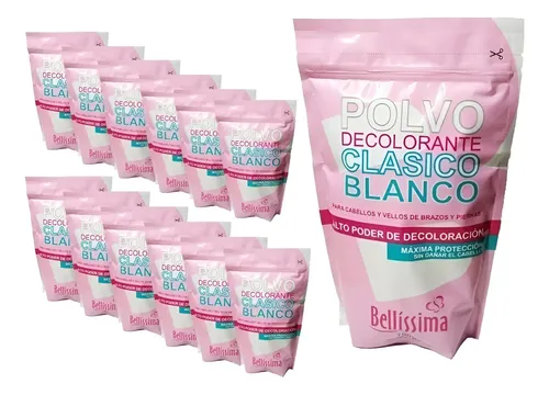Polvo Decolorante Clasico Blanco Bellissima 700gr Pack X 12
