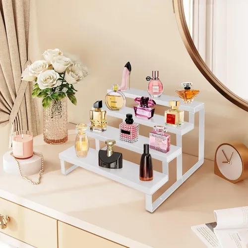 Organizador De Colonia De Madera Blanca Para Hombre Y Mujer,
