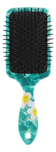 Cepillo Para El Cabello Con Flor De Plumeria Y Peine