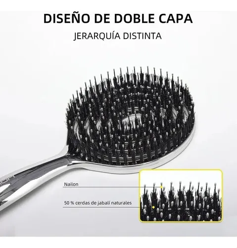Cepillo Jabalí Masaje Cabello Yhya
