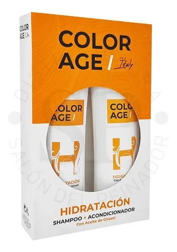 color age kit hidratante shampoo y acondicionador con girasol 250mL