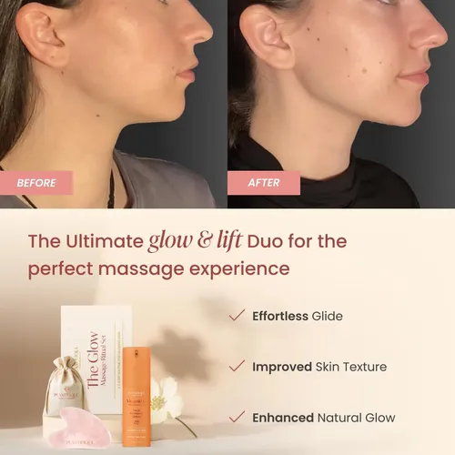 Set Gua Sha Cuarzo Rosa Y Suero Facial Vitamina C