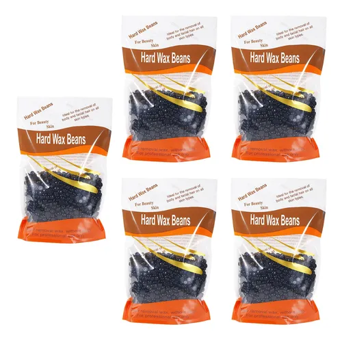 5x Frijoles Duros De Cera Dura Gráneos Suaves De Cera Negro
