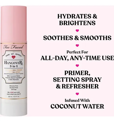 Too Faced Hangover Primer Y Spray Fijador 29.57 Ml