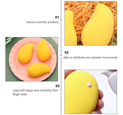 3uds Esponjas De Maquillaje Útiles Para Mujer