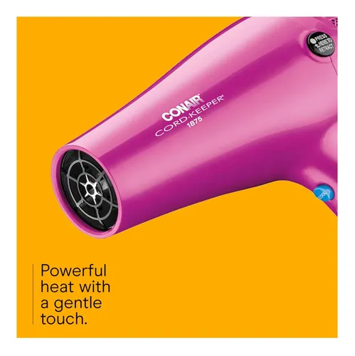 Secador Conair Con Cable Retráctil, 1875 W Y Diseño Compacto Rosa