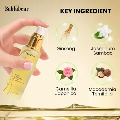 Aceite Capilar Bablabear Para Cabello Encrespado, Hidratante