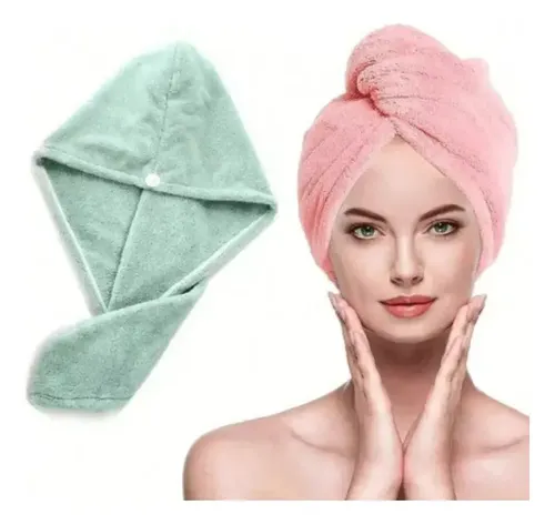 4 Toallas De Microfibra For Secar Cabello Gorro Zccc