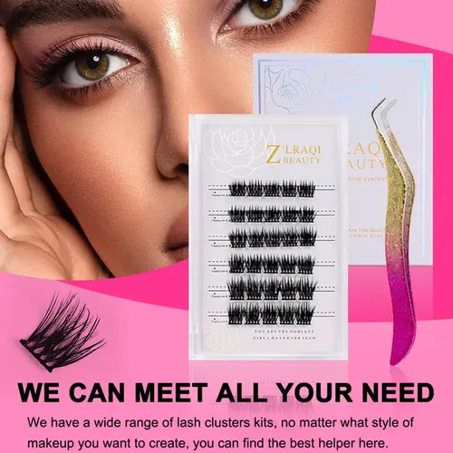 Fake Lashes Individual Beauty Cluster, Autoadhesivas, Postiz
