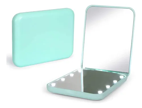 Espejo De Maquillaje Compacto Con Luz Led