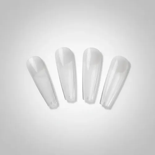 Uñas Tips Soft Gel Coffin Prelimadas Matte X504 Pcs Mely