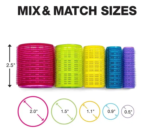 Rulo Para Cabello Conair Voluminous Curls Tamaño Asorted Sizes Color Rosa Chicle – Pack X 31 Unidades