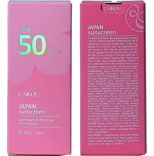Protector Solar Japonés Spf 50 Pa+++ Crema Rosada 50g