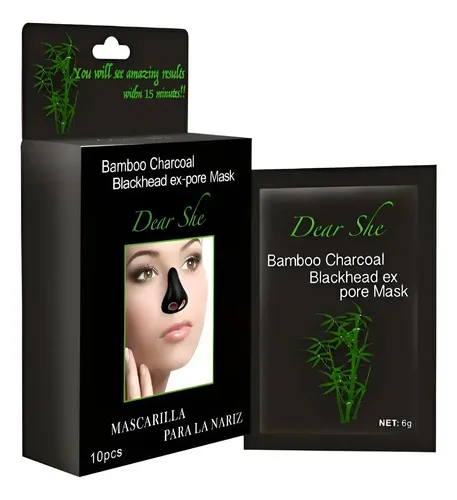 Mascarilla Para Puntos Negros Nariz, Carbon De Bambu X 10 Un