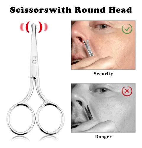 2 Tijeras De Acero Inoxidable Para Recortar Cejas
