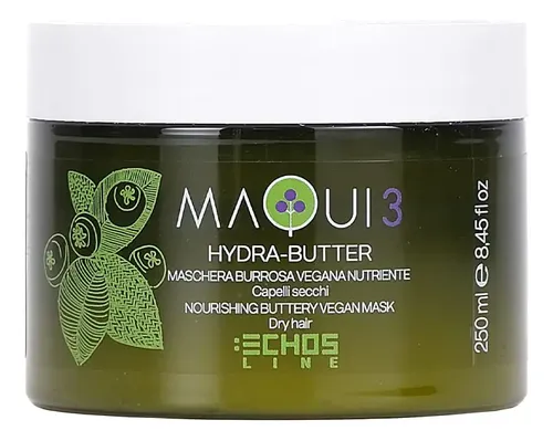Mascarilla Capilar Echos Line Maqui 3 Hydra-butter Vegana 25