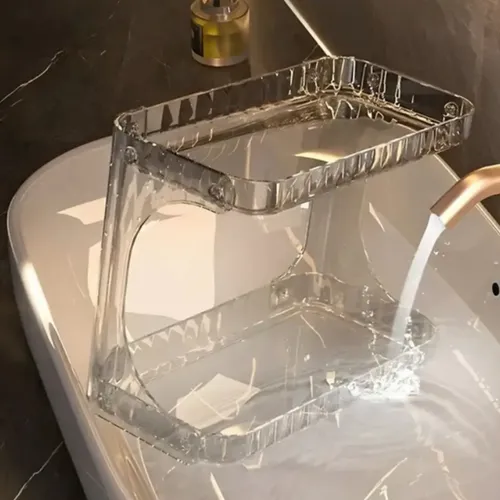 Organizador Maquillaje Acrilico 2 Niveles Apoyo Colgante