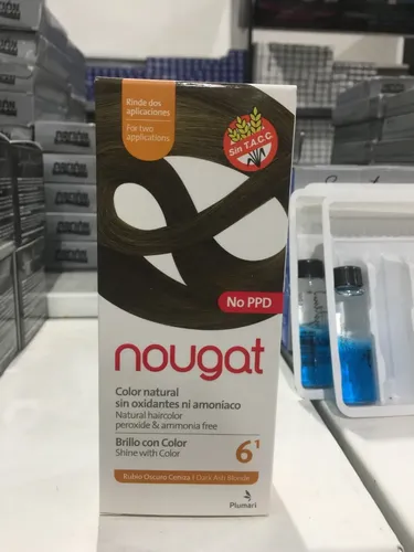 Tintura Semipermanente Nougat 6.1 Rubio Oscuro Ceniza Sin Amoníaco 60 mL