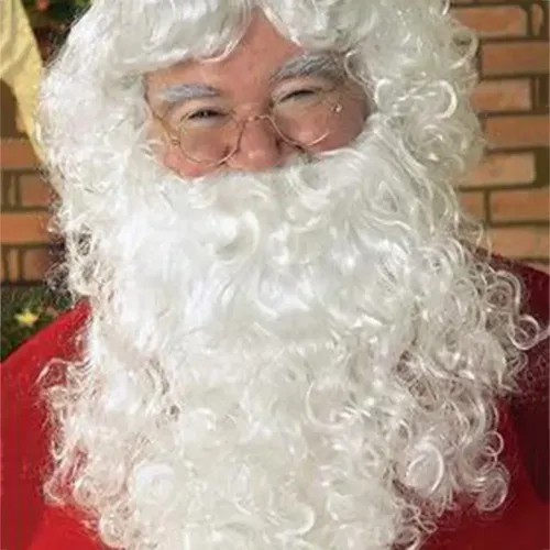 Party Masks Combinación De Peluca Y Barba De Papá Noel