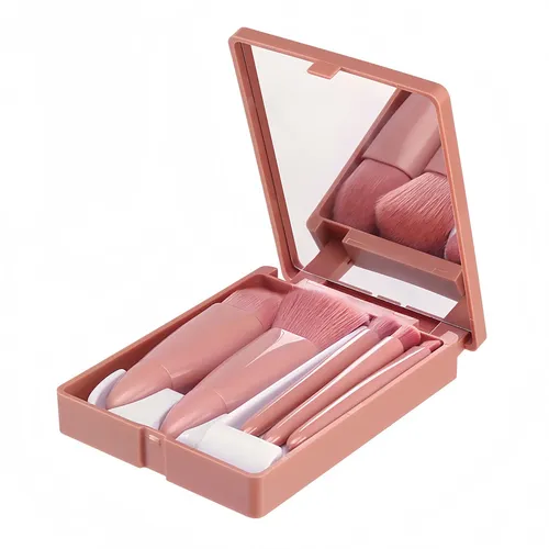Set De 5 Brochas De Maquillaje Portátil Con Estuche