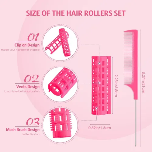 Syhood 24 Rodillos A Presión, Rulos Pequeños Para Cabello