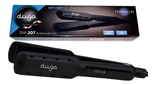 Planchita Duga D207 Pelo Humedo Seco Alisados 230c Negra 6c