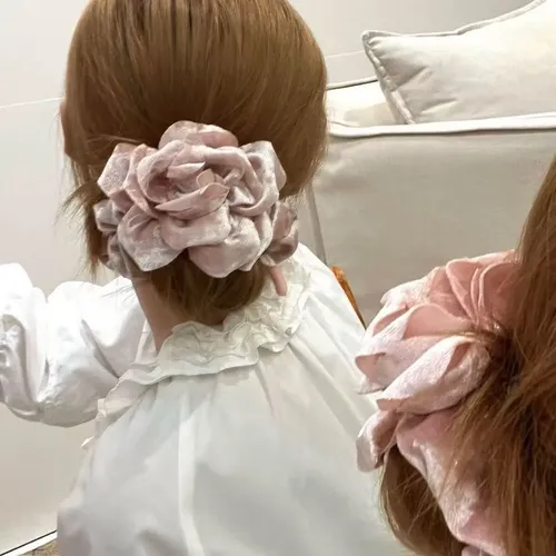 C Moño Alta Gama Rosebowflower Scrunchie, Accesorio For El .