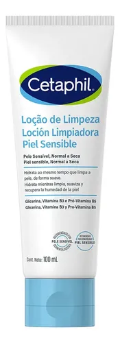 Locion Limpiadora Cetaphil Para Piel Sensible, Normal A Seca X 100 Ml