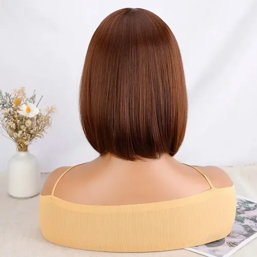 Peluca de cabello colageno natural Italian Hair NYS927 tono nys927-30-33 con base de tamaño universal con regulador