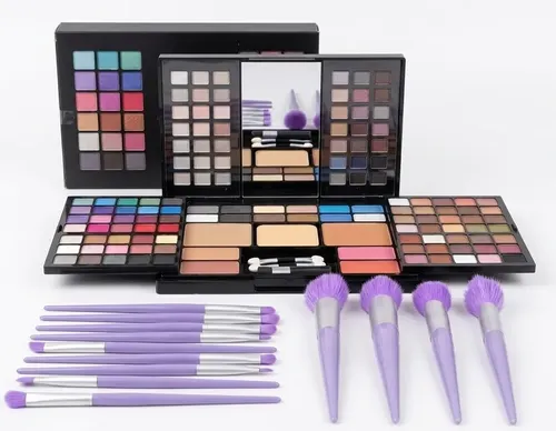 Set Maquillaje Paleta De 88 Tonos Con Brochas Surtidas