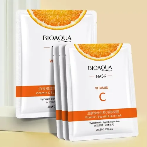 9u Mascarilla Facial Bioaqua Vitamina C Hidratante25g